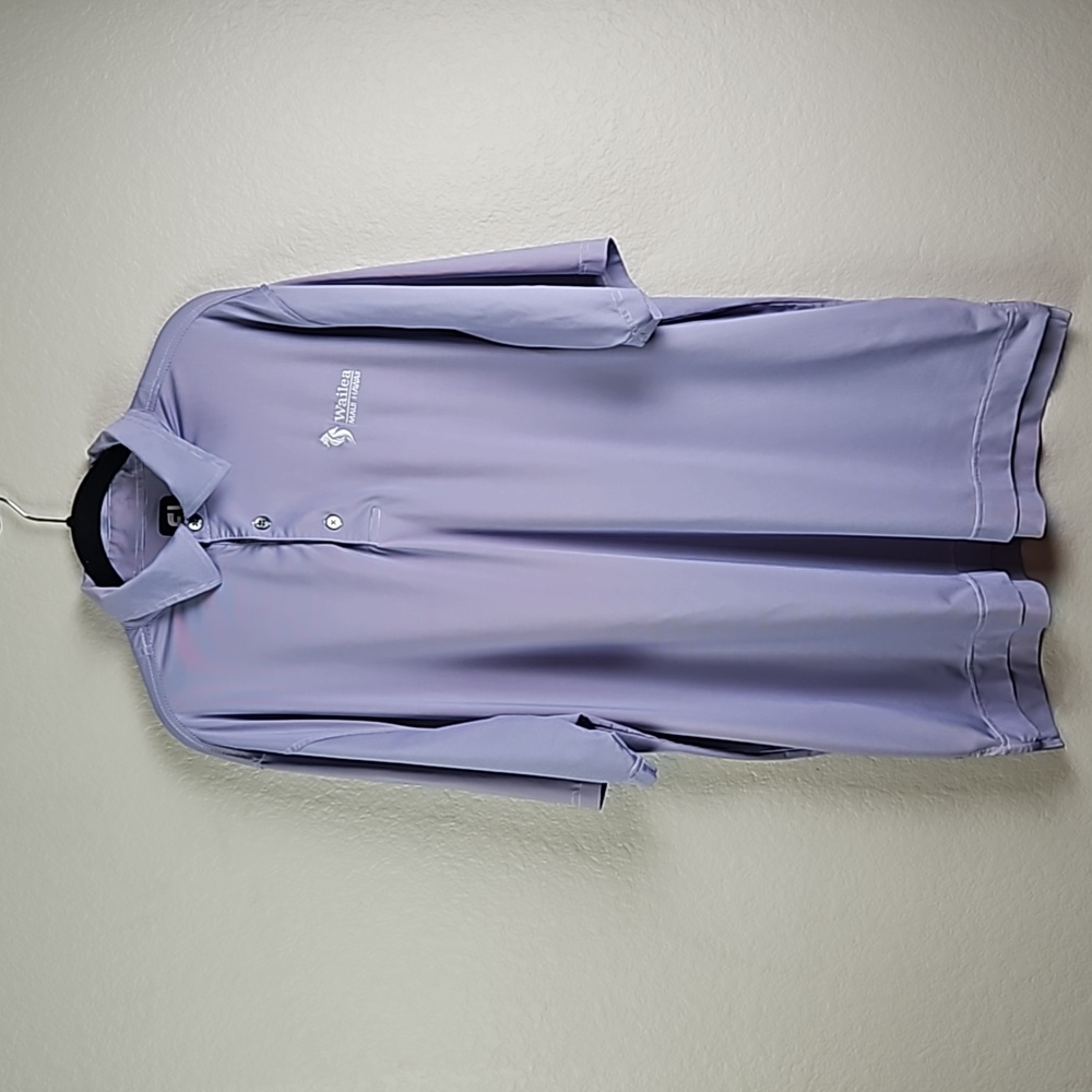 FootJoy | Men's White/Purple Stripe Wailea Golf Club Maui, Hawaii Polo Sz Xl